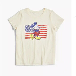 LANE BRYANT Modern Mickey Mouse Graphic American Flag Tee - Egret 22/24